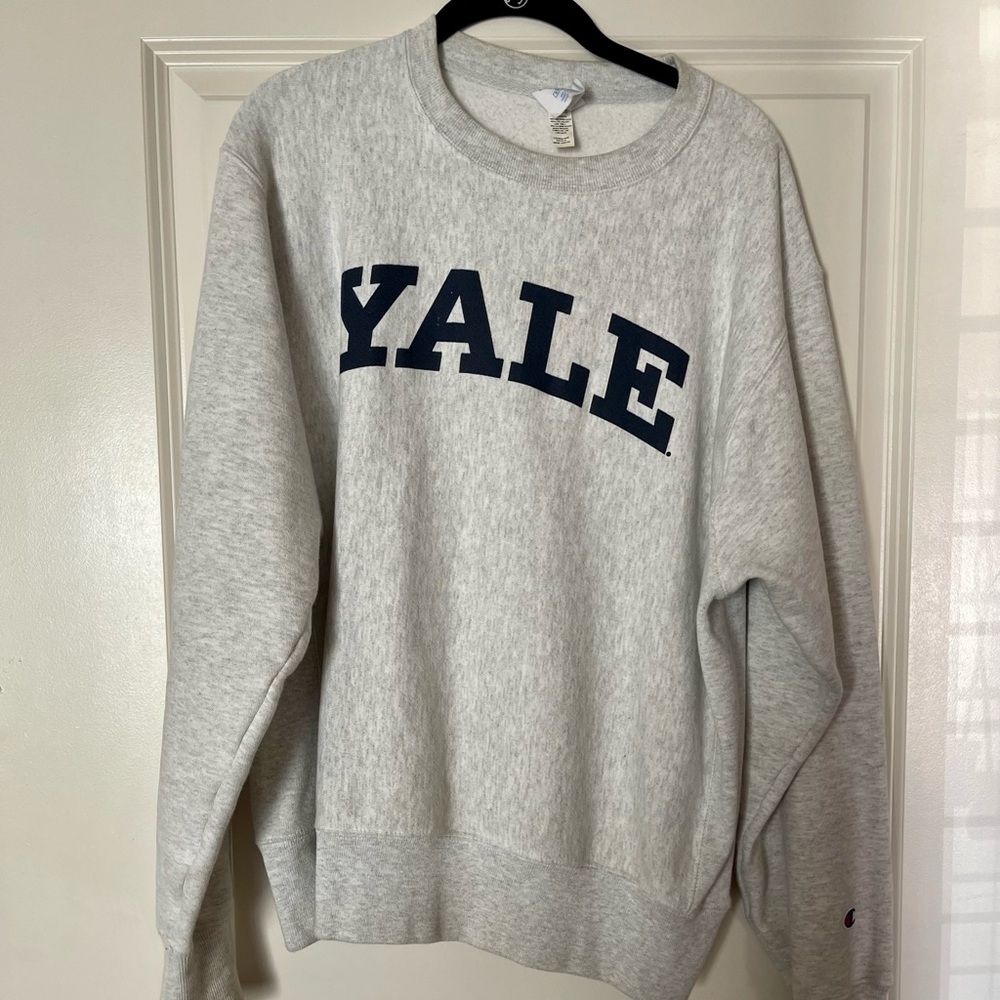 Yale Heather Gray Crewneck Sweater